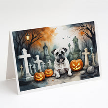 Load image into Gallery viewer, Boxer Spooky Halloween Greeting Cards -  Blank Note Cards – 8-Pack of Artist-Designed Cards with Envelopes