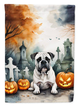 Load image into Gallery viewer, Boxer Spooky Halloween Garden Flag – Dog in Cemetery Scene