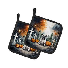 Load image into Gallery viewer, Boxer Spooky Halloween Pot Holders - Set of 2 Decorative Kitchen Helpers | Made in the USA
