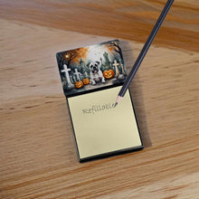 Load image into Gallery viewer, Boxer Spooky Halloween Sticky Note Holder- Refiilable Desk Accessory Note Pad