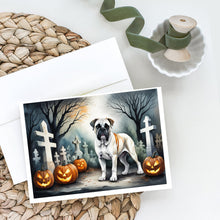 Load image into Gallery viewer, Boxer Spooky Halloween Greeting Cards -  Blank Note Cards – 8-Pack of Artist-Designed Cards with Envelopes