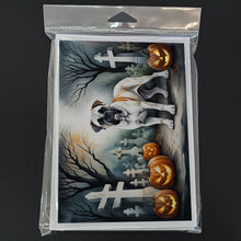 Load image into Gallery viewer, Boxer Spooky Halloween Greeting Cards -  Blank Note Cards – 8-Pack of Artist-Designed Cards with Envelopes