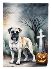 Load image into Gallery viewer, Boxer Spooky Halloween Garden Flag – Dog in Cemetery Scene