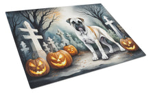 Load image into Gallery viewer, Boxer Spooky Halloween Glass Cutting Boards – Durable, Decorative Kitchen Art Large