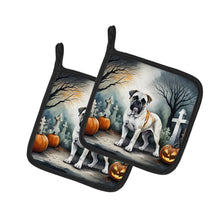 Load image into Gallery viewer, Boxer Spooky Halloween Pot Holders - Set of 2 Decorative Kitchen Helpers | Made in the USA