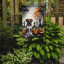 Load image into Gallery viewer, Boxer Spooky Halloween Garden Flag – Dog in Cemetery Scene