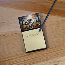 Load image into Gallery viewer, Boxer Spooky Halloween Sticky Note Holder- Refiilable Desk Accessory Note Pad
