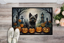 Load image into Gallery viewer, Cairn Terrier Spooky Halloween Doormat - 24x36 Decorative Floor Mat – Indoor/Outdoor Rug with Artistic Flair