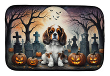 Load image into Gallery viewer, Cavalier Spaniel Spooky Halloween Dish Drying Mat