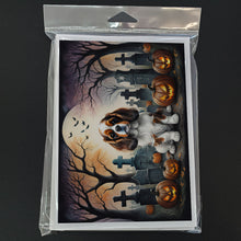 Load image into Gallery viewer, Cavalier Spaniel Spooky Halloween Greeting Cards -  Blank Note Cards – 8-Pack of Artist-Designed Cards with Envelopes