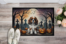 Load image into Gallery viewer, Cavalier Spaniel Spooky Halloween Doormat - 24x36 Decorative Floor Mat – Indoor/Outdoor Rug with Artistic Flair