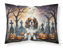 Load image into Gallery viewer, Cavalier Spaniel Spooky Halloween Fabric Standard Pillowcase – Artistic Decorative Front, White Back
