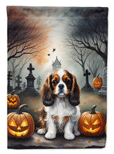 Load image into Gallery viewer, Cavalier Spaniel Spooky Halloween House Flag