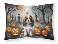 Load image into Gallery viewer, Cavalier Spaniel Spooky Halloween Fabric Standard Pillowcase – Artistic Decorative Front, White Back