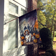 Load image into Gallery viewer, Cavalier Spaniel Spooky Halloween House Flag