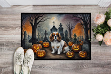 Load image into Gallery viewer, Cavalier Spaniel Spooky Halloween Doormat - 24x36 Decorative Floor Mat – Indoor/Outdoor Rug with Artistic Flair