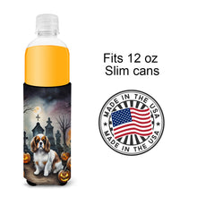Load image into Gallery viewer, Cavalier Spaniel Spooky Halloween Slim Can Huggers – Fun, Functional Drink Coolers for Every Occasion