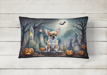 Load image into Gallery viewer, Chihuahua Spooky Halloween Fabric Decorative Pillow