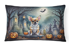 Load image into Gallery viewer, Chihuahua Spooky Halloween Fabric Decorative Pillow
