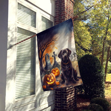 Load image into Gallery viewer, Chocolate Labrador Retriever Spooky Halloween House Flag