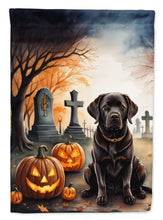 Load image into Gallery viewer, Chocolate Labrador Retriever Spooky Halloween House Flag