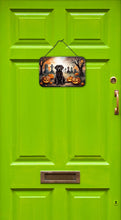 Load image into Gallery viewer, Chocolate Labrador Retriever Spooky Halloween Wall or Door Hanging Prints