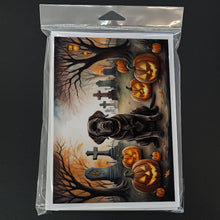 Load image into Gallery viewer, Chocolate Labrador Retriever Spooky Halloween Greeting Cards -  Blank Note Cards – 8-Pack of Artist-Designed Cards with Envelopes