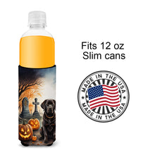 Load image into Gallery viewer, Chocolate Labrador Retriever Spooky Halloween Slim Can Huggers – Fun, Functional Drink Coolers for Every Occasion