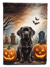 Load image into Gallery viewer, Chocolate Labrador Retriever Spooky Halloween House Flag