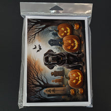 Load image into Gallery viewer, Chocolate Labrador Retriever Spooky Halloween Greeting Cards -  Blank Note Cards – 8-Pack of Artist-Designed Cards with Envelopes