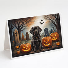 Load image into Gallery viewer, Chocolate Labrador Retriever Spooky Halloween Greeting Cards -  Blank Note Cards – 8-Pack of Artist-Designed Cards with Envelopes