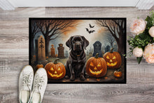 Load image into Gallery viewer, Chocolate Labrador Retriever Spooky Halloween Doormat -  18x27 Decorative Floor Mat – Indoor/Outdoor Rug
