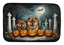 Load image into Gallery viewer, Chow Chow Spooky Halloween Dish Drying Mat