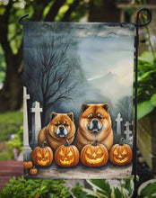Load image into Gallery viewer, Chow Chow Spooky Halloween Garden Flag – Dog in Cemetery Scene