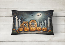 Load image into Gallery viewer, Chow Chow Spooky Halloween Fabric Decorative Pillow