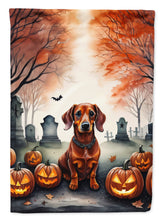 Load image into Gallery viewer, Dachshund Spooky Halloween House Flag