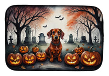 Load image into Gallery viewer, Dachshund Spooky Halloween Dish Drying Mat