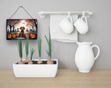 Load image into Gallery viewer, Dachshund Spooky Halloween Wall or Door Hanging Prints