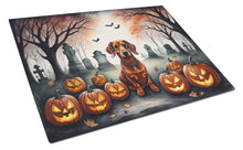 Load image into Gallery viewer, Dachshund Spooky Halloween Glass Cutting Boards – Durable, Decorative Kitchen Art Large