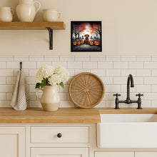 Load image into Gallery viewer, Dachshund Spooky Halloween Framed Metal Print