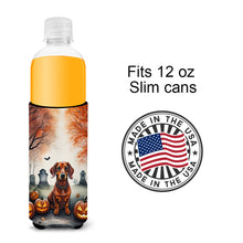 Load image into Gallery viewer, Dachshund Spooky Halloween Slim Can Huggers – Fun, Functional Drink Coolers for Every Occasion