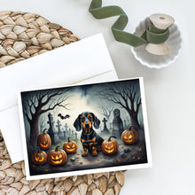 Load image into Gallery viewer, Dachshund Spooky Halloween Greeting Cards -  Blank Note Cards – 8-Pack of Artist-Designed Cards with Envelopes