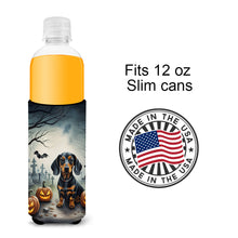 Load image into Gallery viewer, Dachshund Spooky Halloween Slim Can Huggers – Fun, Functional Drink Coolers for Every Occasion