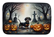 Load image into Gallery viewer, Dachshund Spooky Halloween Dish Drying Mat