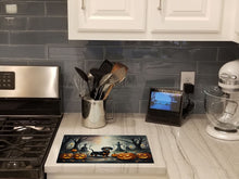 Load image into Gallery viewer, Dachshund Spooky Halloween Glass Cutting Boards – Durable, Decorative Kitchen Art Large