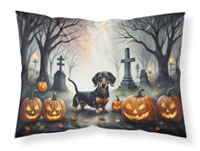Load image into Gallery viewer, Dachshund Spooky Halloween Fabric Standard Pillowcase – Artistic Decorative Front, White Back