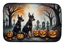 Load image into Gallery viewer, Doberman Pinscher Spooky Halloween Dish Drying Mat