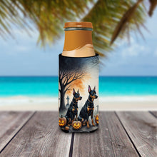 Load image into Gallery viewer, Doberman Pinscher Spooky Halloween Slim Can Huggers – Fun, Functional Drink Coolers for Every Occasion