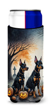 Load image into Gallery viewer, Doberman Pinscher Spooky Halloween Slim Can Huggers – Fun, Functional Drink Coolers for Every Occasion