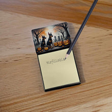 Load image into Gallery viewer, Doberman Pinscher Spooky Halloween Sticky Note Holder- Refiilable Desk Accessory Note Pad